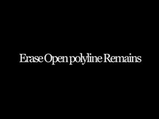Erase Open polyline Remains