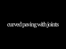 curved paving with joints